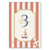 Ahoy Nautical Sailboat | Touw en streep Kaart (Voorkant)