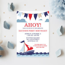 AHOY! Nautical Sailing Birthday Party