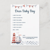 Ahoy Nautical Wishes for Baby Advice Kaart (Voorkant)