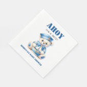 Ahoy Nautisch Blauw Zeiler Beer Jongen Baby shower Servet (Hoek)