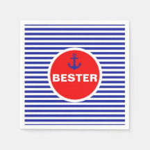 Ahoy! Nautische Anker Zeeman Party Servetten