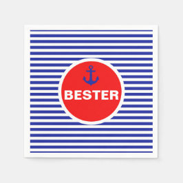 Ahoy! Nautische Anker Zeeman Party Servetten