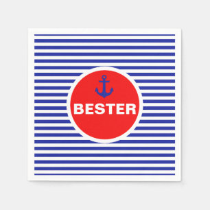 Ahoy! Nautische Anker Zeeman Party Servetten