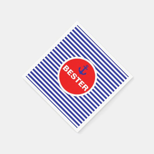 Ahoy! Nautische Anker Zeeman Party Servetten (Hoek)