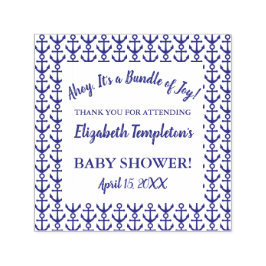 Ahoy nautische Baby shower dank u stempel