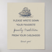 Ahoy,  nautische familietradities tekenen poster (Voorkant)
