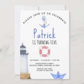 Ahoy! nautische verjaardag kaart (Voorkant)