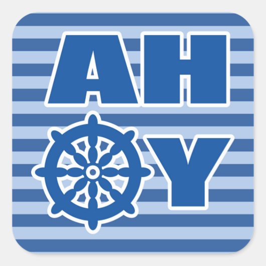 Ahoy Nursery Poster Vierkante Sticker (Voorkant)