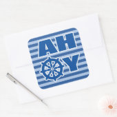 Ahoy Nursery Poster Vierkante Sticker (Envelop)