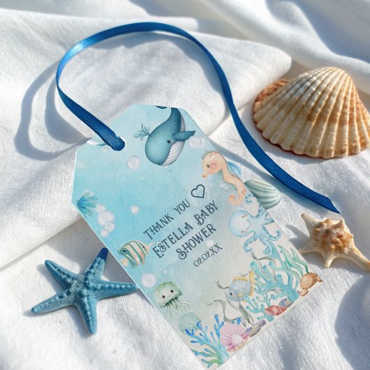 Ahoy Onder de Zee Baby Shower Bedankt Cadeaulabel