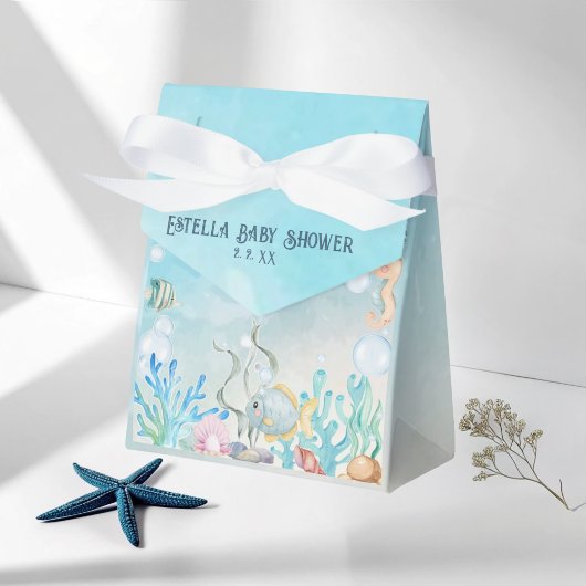 Ahoy! Onder het Baby shower van blauw Zee Bedankdoosjes