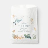 Ahoy onder het Zee Whale Boy Baby shower Bedankzakje (Voorkant)