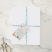 Ahoy onder het Zee Whale Boy Baby shower Cadeaulabel (Met Touw)