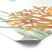 Ahoy onder het Zee Whale Boy Baby shower Welkom Poster (Hoek)