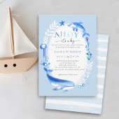Ahoy onder Zee Animals Nautical Boy Baby shower Kaart
