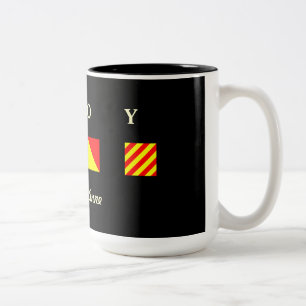 AHOY Personalized Mug Tweekleurige Koffiemok