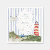 Ahoy Petit Marin Serviette Baby shower Nautique Servet (Voorkant)