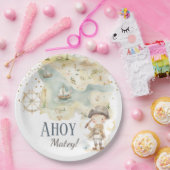 Ahoy Pirate Avontuur Vierde Verjaardag Papieren Bordje (Feest)