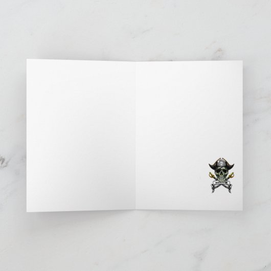 Ahoy! Pirate Birthday Fun Kaart (Binnen)