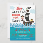 Ahoy Pirate Birthday Kaart (Voorkant)