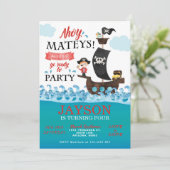 Ahoy Pirate Birthday Kaart (Staand voorkant)