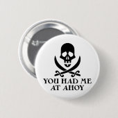 Ahoy Pirate Ronde Button 5,7 Cm (Voorkant /achterkant)
