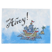 Ahoy Pirate Ship Groot Cadeauzakje (Achterkant)
