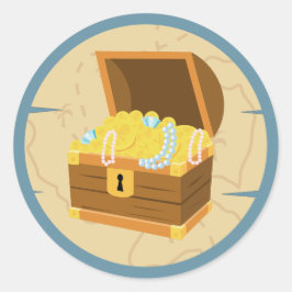 Ahoy! Piratenjongen Verjaardagsfeestje Ronde Sticker