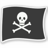 Ahoy! Piratenjongen Verjaardagsfeestje Sticker (Voorkant)