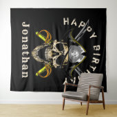 Ahoy Piratenskelet Achtergrond Wandkleed (In Situ (horizontaal))