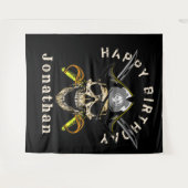 Ahoy Piratenskelet Achtergrond Wandkleed (Voorkant (horizontaal))