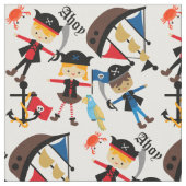 Ahoy Pirates Fabric Stof (Close Up)