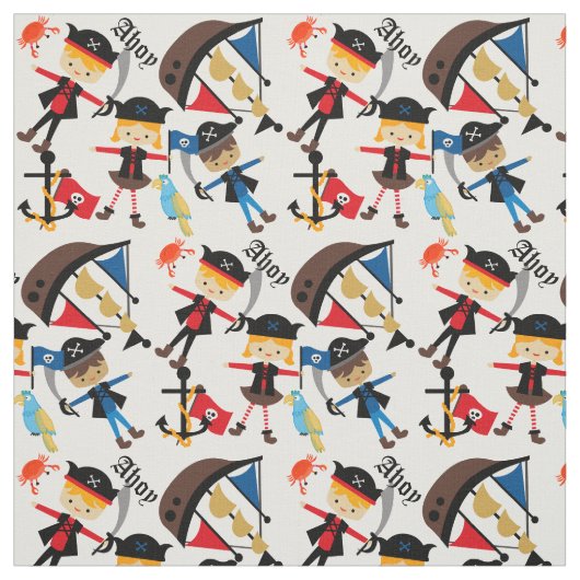 Ahoy Pirates Fabric Stof (Swatch)