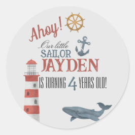 Ahoy. Ronde Sticker