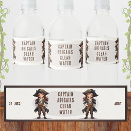 Ahoy Sailors! Verjaardag van de piraat Waterfles Etiket