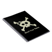 Ahoy Schattigee schedel Crossbones Meisje Pirate N Notitieboek (Rechterzijde)