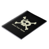 Ahoy Schattigee schedel Crossbones Meisje Pirate N Notitieboek (Linkerzijde)