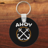 Ahoy Ship Captain Seafarer Nautical Sailor Boating Sleutelhanger (Voorkant)