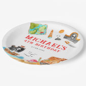 Ahoy Shipmates Treasure Hunt Schip Piraat Verjaard Papieren Bordje (Gekanteld)