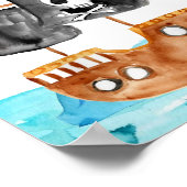 Ahoy Shipmates Treasure Hunt Schip Piraat Verjaard Poster (Hoek)