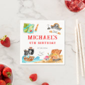 Ahoy Shipmates Treasure Hunt Schip Piraat Verjaard Servet (Insitu)