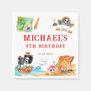 Ahoy Shipmates Treasure Hunt Schip Piraat Verjaard Servet