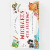 Ahoy Shipmates Treasure Hunt Schip Piraat Verjaard Spandoek (Verticaal)