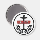 Ahoy - Standaard, 2¼ inch Ronde Magnet (Voorkant / Achterkant)