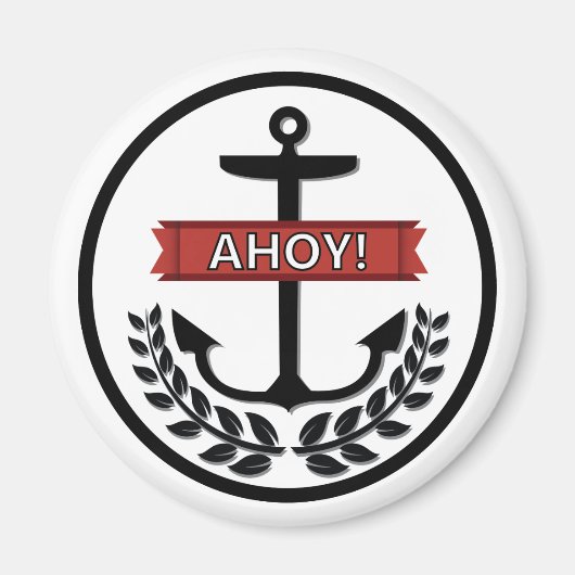 Ahoy - Standaard, 2¼ inch Ronde Magnet (Voorkant)