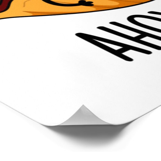 Ahoy-ster Funny Pirate Oyster Pun Poster (Hoek)