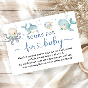 Ahoy 't is een Jongen Baby Shower Boek Voor Baby B Informatiekaartje