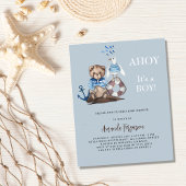 Ahoy teddy zeiler budget Baby shower uitnodiging