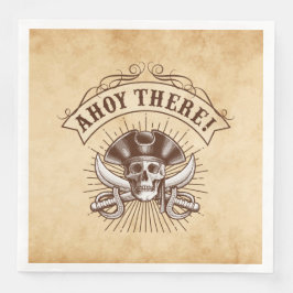 Ahoy There Pirate Verjaardag Servet