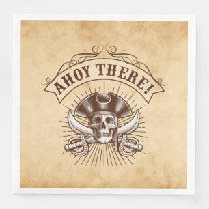 Ahoy There Pirate Verjaardag Servet